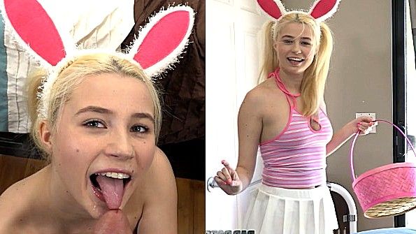 Дочь надела костюм зайчика и совратила своего отца